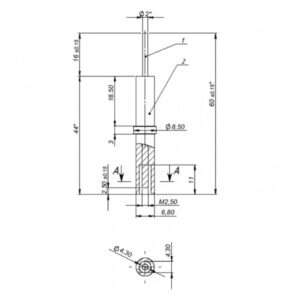 Креслення. Іскровий електрод без різьблення
